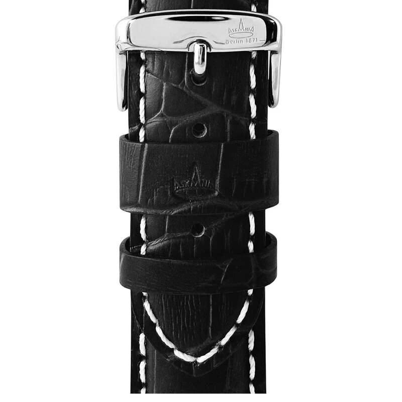 Askania Lederband Schwarz Variante A (Krokoprägung) 2 Askania Lederband Schwarz Variante A (Krokoprägung) – Bild 2