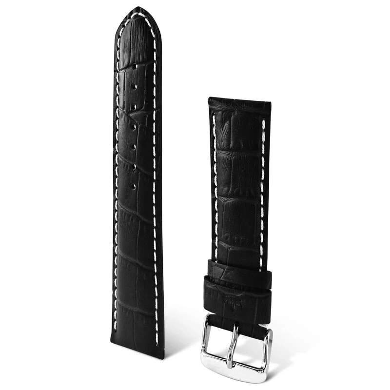 Askania Lederband Schwarz Variante A (Krokoprägung) 4 Askania Lederband Schwarz Variante A (Krokoprägung) – Bild 4